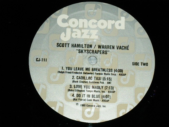 画像: SCOTT HAMILTON - WARREN VACHE - SKYSCRAPERS / 1980 US ORIGINAL Used LP