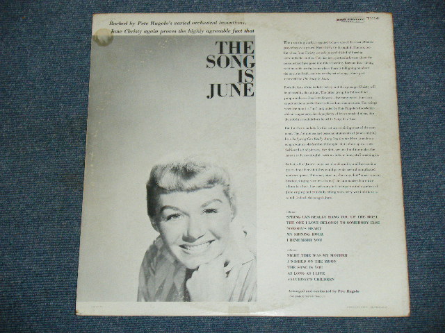 画像: JUNE CHRISTY - THE SONG IS JUNE! (Ex++/Ex+++) / 1959 US AMERICA ORIGINAL 1st Press "BLACK with RAINBOW 'CAPITOL' Logo on LEFT SIDE Label" MONO Used LP 