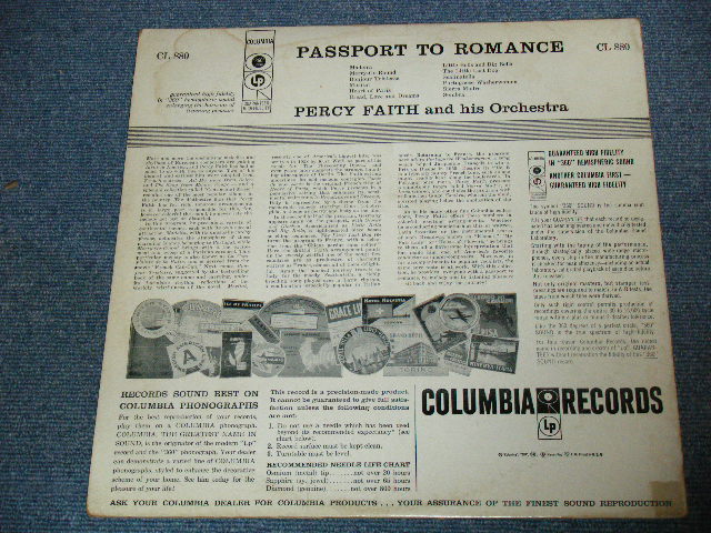 画像: PERCY FAITH -  PASSPORT TO ROMANCE  / 1956 US ORIGINAL Mono LP  