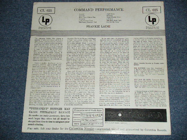 画像: FRANKIE LAINE - COMMAND PERFORMANCE ( Ex+/Ex++ ) / 1954 US ORIGINAL 6 EYE'S LABEL MONO  LP 