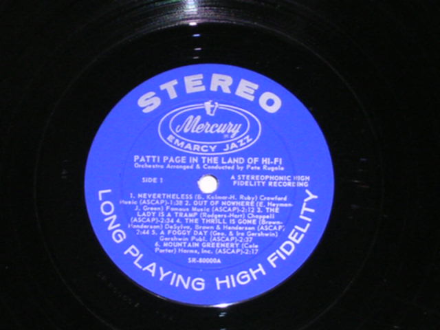 画像: PATTI PAGE With the PETE RUGOLO ALLS TARS - IN THE LAND OF HI-FI / 1959 US ORIGINAL STEREO LP