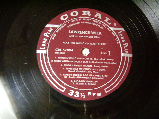 画像: LAWRENCE WELK - Play The Music of WALT DISNEY / 1956 US ORIGINAL LP  