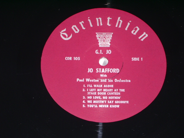 画像: JO STAFFORD -  G.I.JO / 1977 US ORIGINAL MONO LP 
