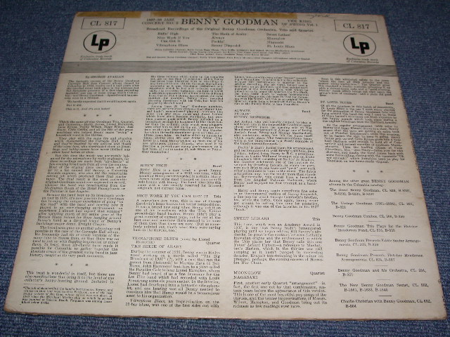 画像: BENNY GOODMAN - THE KING OF SWING Vol..1 / 1956 US ORIGINAL MONO LP  