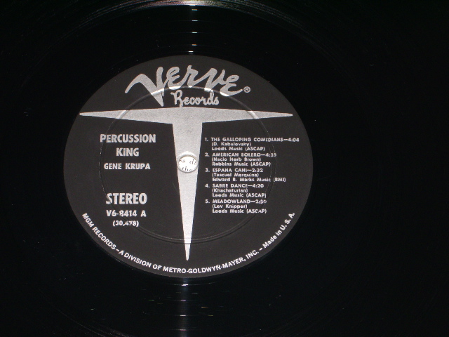 画像: GENE KRUPA - GENE KRUPA  (Ex++/Ex++ A-1:Ex-) / 1965 US AMERICA ORIGINAL STEREO Used LP