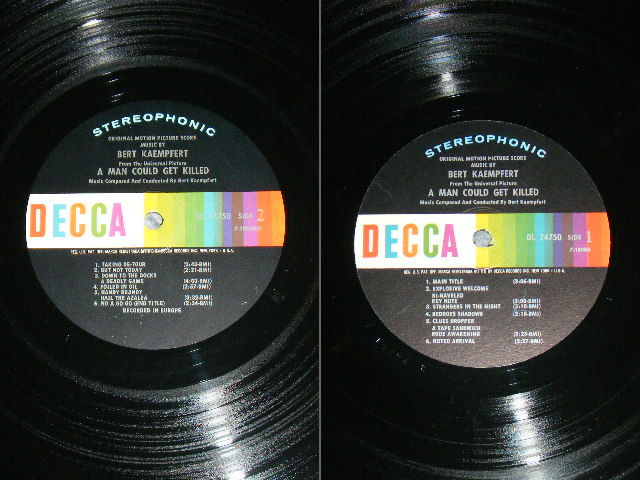 画像: OST/ BERT KAEMPFERT - A MAN COULD GET KILLED  / 1966 US ORIGINAL Stereo  LP 