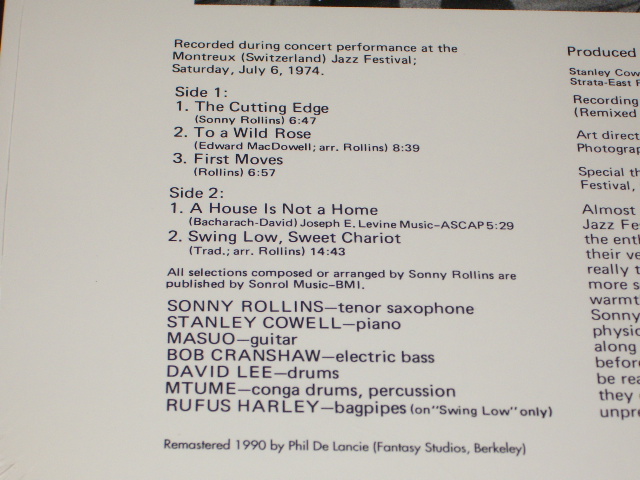 画像: SONNY ROLLINS - THE CUTTING EDGE / US Reissue Sealed LP