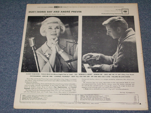 画像: DORIS DAY & ANDRE PREVIN - DUET /1962 US ORIGINAL STEREO LP