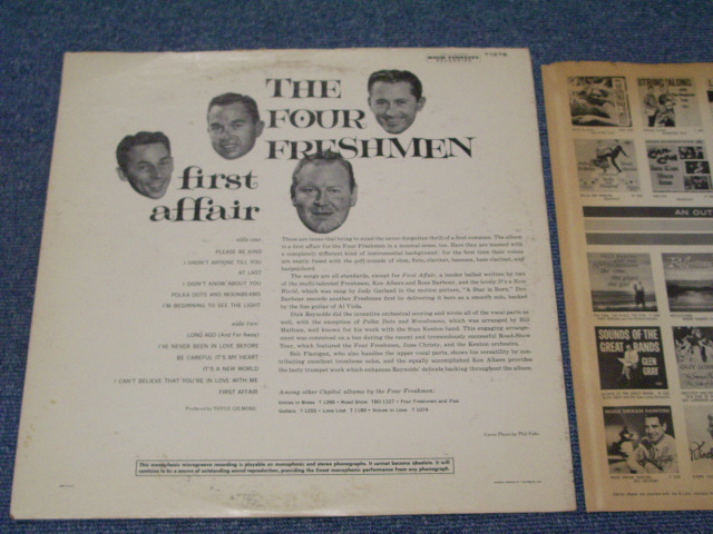 画像: THE FOUR FRESHMEN -  FIRST AFFAIR / 1960 US ORIGINAL MONO LP  
