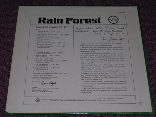 画像: WALTER WANDERLEY - RAIN FOREST( Ex+++/MINT- :BB HOLE )  / 1966 US AMERICA ORIGINAL STEREO Used LP
