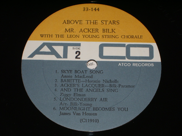 画像: ACKER BILK - AVOBE THE STARS /1962 US ORIGINAL MONO LP