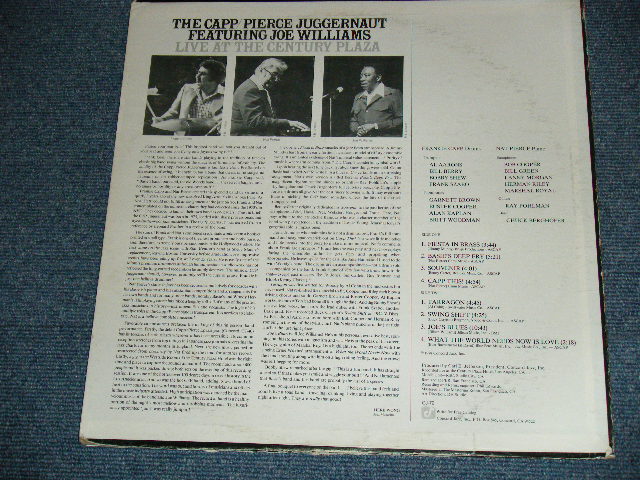画像: THE CAPP/PIERCE JUGGERNAUT Featuring JOE WILLIAMS - LIVE AT THE CENTURY PLAZA / 1978 US ORIGINAL LP
