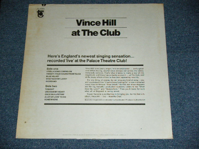 画像: VINCE HILL - AT THE CLUB  / 1966 US ORIGINAL STEREO  Used LP  