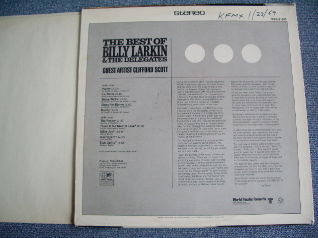 画像: BILLY LARKIN & THE DELEGATES - THE BEST OF / 1969 US ORIGINAL PROMO LP  