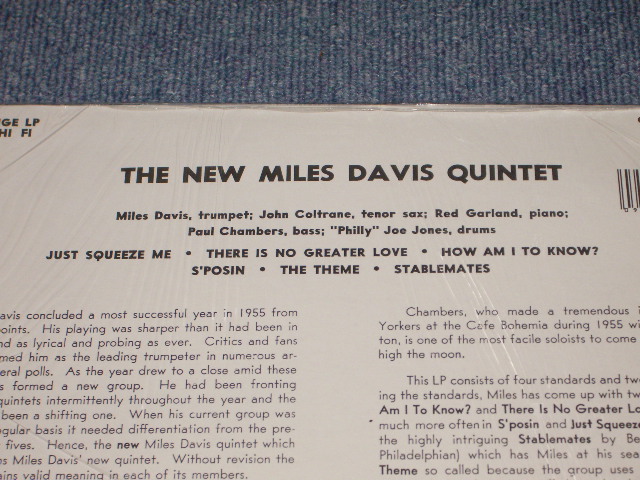 画像: MILES DAVIS - THE NEW MILES DAVIS  QUINTET  /  GERMANY  Reissue Brand New Sealed LP