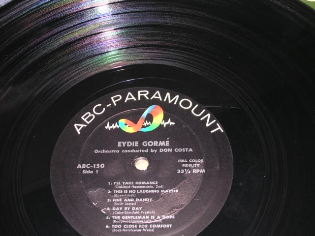 画像: EYDIE GORME - EYDIE GORME ( 1st Album on ABC PARA.: FC) Ex++  BC) VG++ /Ex++ ) / 1957 US ORIGINAL MONO LP