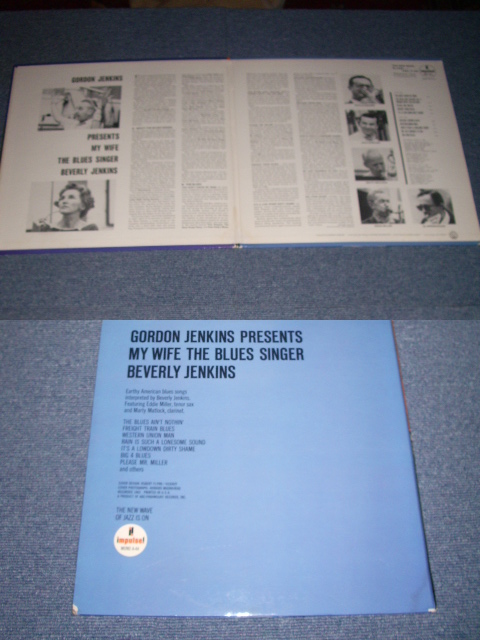 画像: BEVERY JENKINS - GORDON JENKINS PRESENTS MY WIFE THE BLUES SINGER BEVERY JENKINS / 1963 US ORIGINAL MONO LP 
