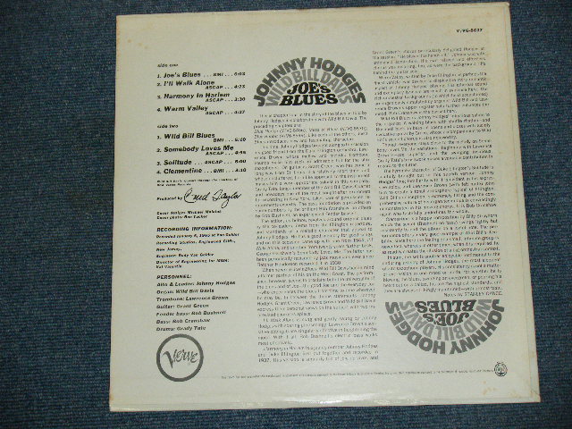 画像: JOHNNY HODGES + WILD BILL DAVIS - JOE'S BLUES / 1965 US ORIGINAL STEREO LP  