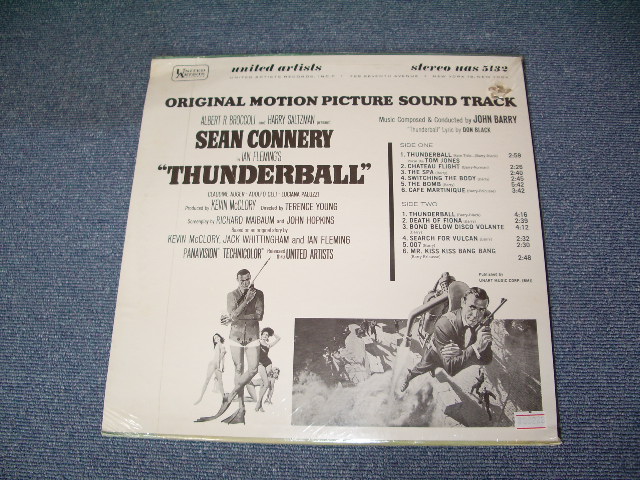 画像: 007 JAMES BOND JOHN BARRY TOM JONES - THUNDERBALL /1965 US ORIGINAL SEALED LP