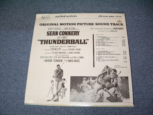 画像: 007 JAMES BOND JOHN BARRY TOM JONES - THUNDERBALL(SEALED) /1965 US AMERICA ORIGINAL SEALED "BRAND NEW SEALED" LP