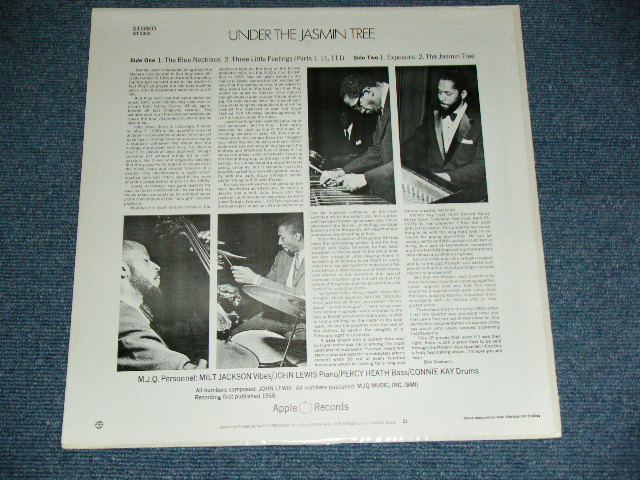 画像: MJQ MODERN JAZZ QUARTET - UNDER THE JASMIN TREE (Ex+++/Ex+++  EDSP ) / 1969 US AMERICA ORIGINAL  Used LP 