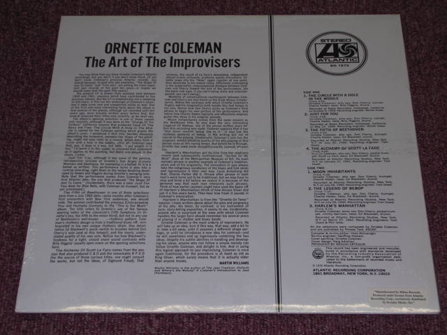 画像: ORNETTE COLEMAN - THE ART OF THE IMPROVISERS / US REISSUE SEALED LP