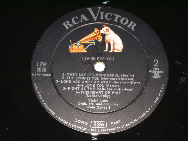 画像: VICKY LANE - I SWING FOR YOU / 1959 US ORIGINAL MONO LP