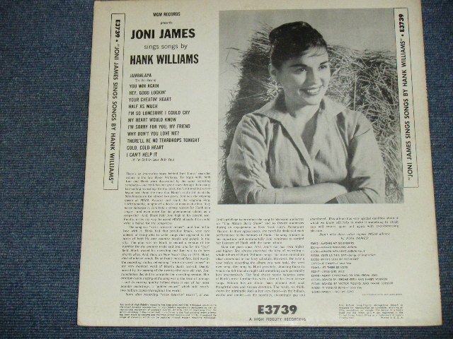画像: JONI JAMES - SINGS SONGS OF HANK WILLIAMS( Ex++/Ex++ ) / 1959 US ORIGINAL YELLOW Label  MONO LP