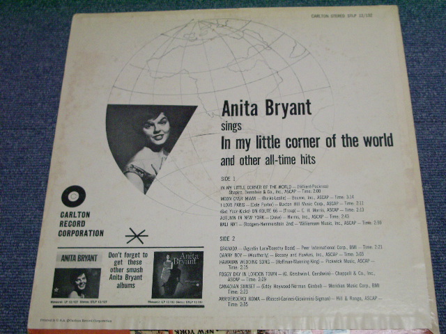 画像: ANITA BRYANT - IN MY LITTLE CORNER OF THE WORLD / 1961 US STEREO ORIGINAL LP 