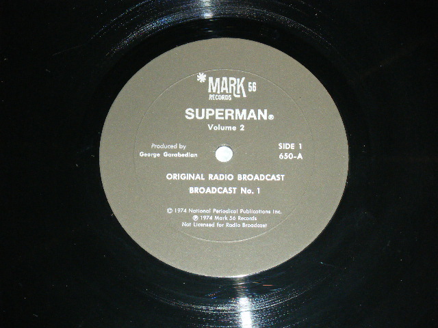 画像: ORIGINAL RADIO BROADCAST - SUPERMAN Volume Two / 1974 US ORIGINAL LP  