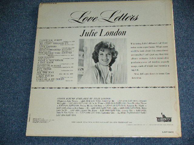 画像: JULIE LONDON - LOVE LETTERS ( Ex++/Ex+++,Looks:Ex++) /1962 US ORIGINAL MONO LP