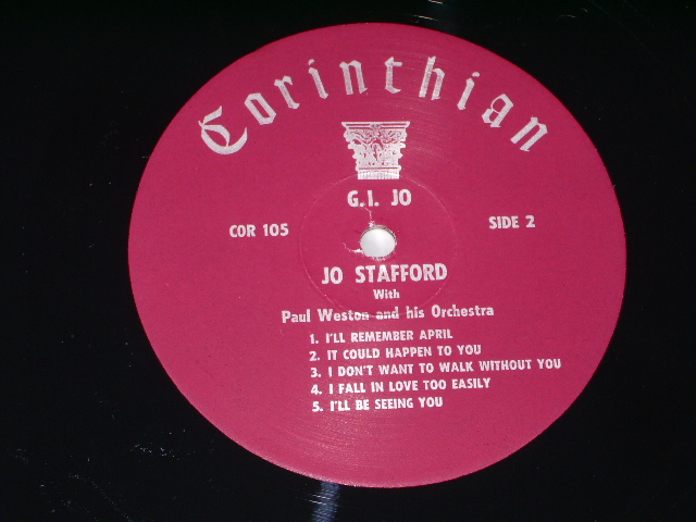 画像: JO STAFFORD -  G.I.JO / 1977 US ORIGINAL MONO LP 