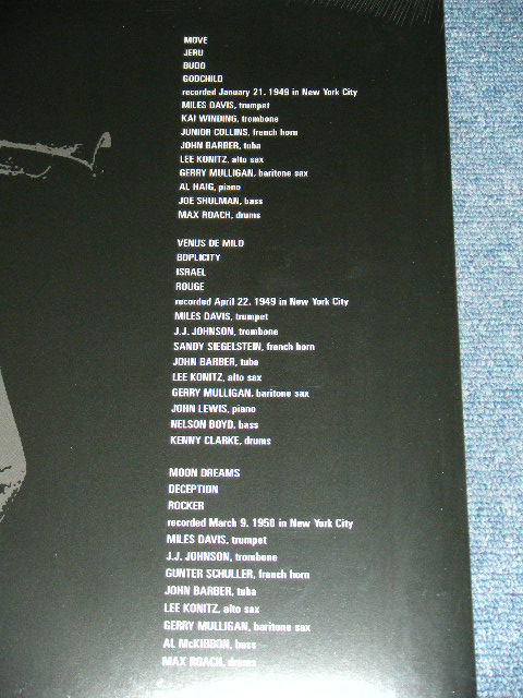 画像: MILES DAVIS - BIRTH OF THE COOL  / 2011 Reissue 180 glam Heavy Weight Sealed LP