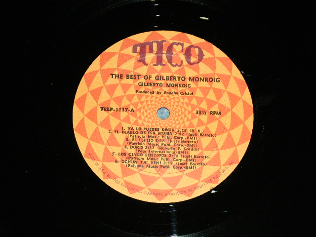 画像: GILBERTO MONROIG  con TITO PUENTE y ORCHESTRA  - THE BEST OF / 19??  US ORIGINAL MONO Used LP 