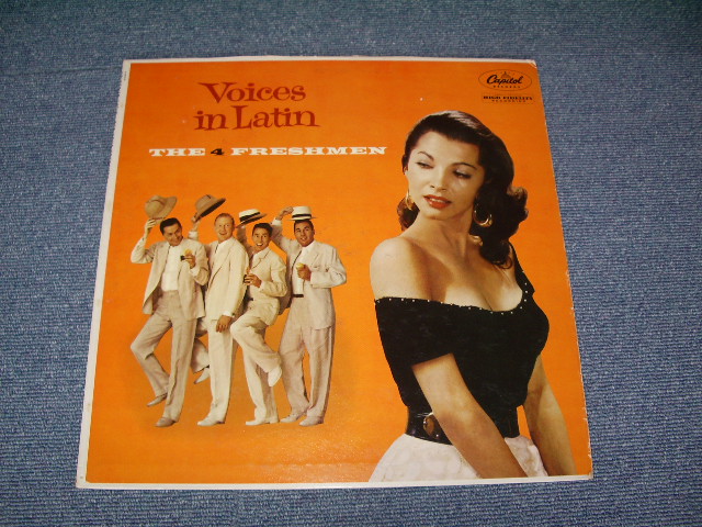 画像1: THE FOUR FRESHMEN - VOICES IN LATIN (Ex/Ex+++)  / 1959 US AMERICA 2nd Press " BLACK with RAINBOW with 'CAPITOL' Logo on LEFT Side Label" MONO  Used LP 