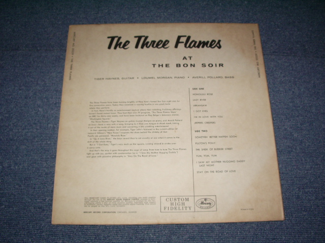 画像: THE THREE FLAMES - AT THE BON SOIR  / 1957 US ORIGINAL SMONO  LP