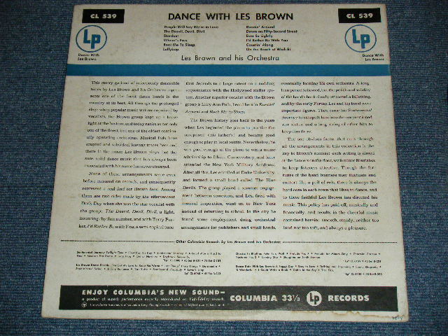 画像: LES BROWN - DANCE WITH  / 1954 US ORIGINAL 1st Press MAROON With GOLD PRINTED   MONO LP