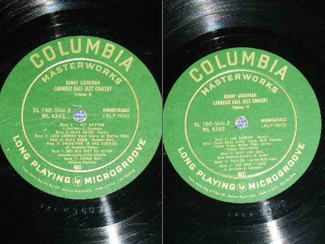 画像: BENNY GOODMAN - CARNEGIE HALL JAZZ CONCERT  / 1950 US ORIGINAL "Green Label" MONO 2LP  