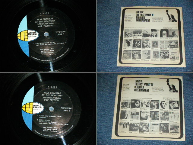 画像: RAVI SHANKAR - AT THE MONTEREY INTERNATIONAL POP FESTIVAL( Ex+/Ex++) /  1967 US ORIGINAL STEREO  Used LP