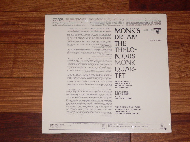 画像: THELONIOUS MONK -  MONK'S DREAM / US Reissue Sealed LP