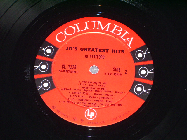 画像: JO STAFFORD - JO'S GREATEST HITS / 1958 US ORIGINAL MONO LP 