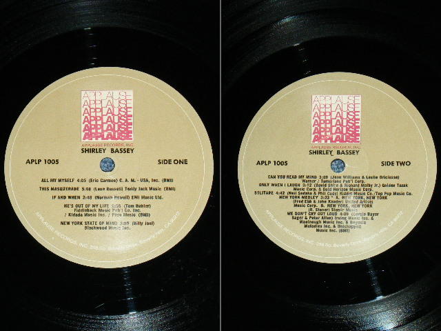 画像: SHIRLEY BASSEY - ALL BY MYSELF / 1982 US ORIGINAL Used LP 