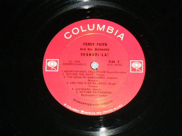 画像: PERCY FAITH -  SHANGRI-LA! / 1963 US ORIGINAL Mono LP  