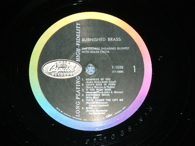 画像: GEORGE SHEARING - BURNISHED BRASS / 1958 US ORIGINAL MONO LP