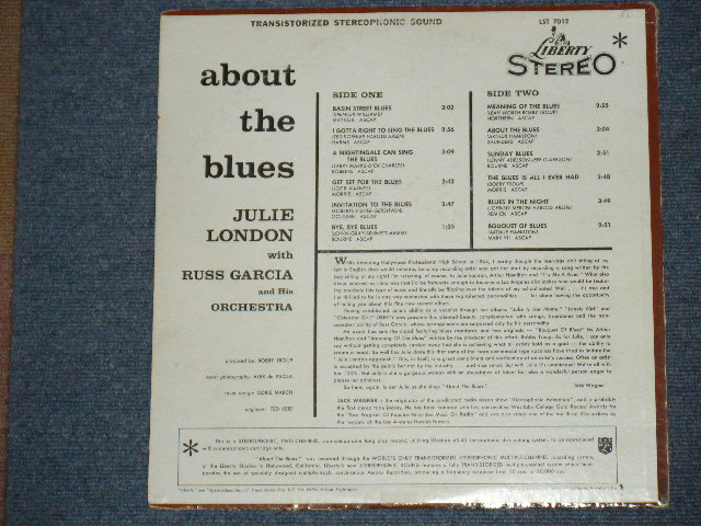 画像: JULIE LONDON -  ABOUT THE BLUES / 1958  US ORIGINAL 1st Press BLACK With SILVER Printed Label STEREO LP 