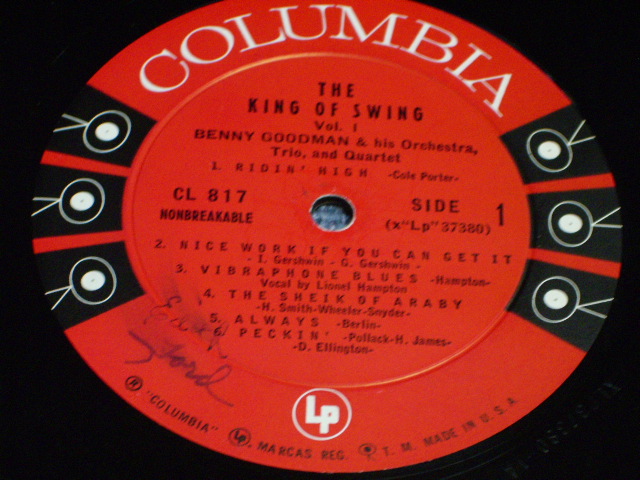 画像: BENNY GOODMAN - THE KING OF SWING Vol..1 / 1956 US ORIGINAL MONO LP  