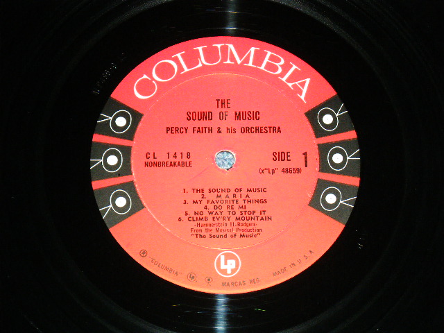 画像: PERCY FAITH -  THE SOUND OF MUSIC  / 1960 US ORIGINAL Mono LP  