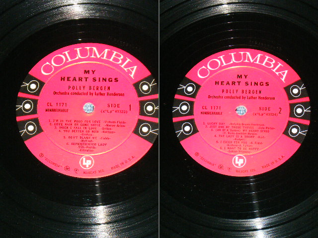 画像: POLLY BERGEN - MY HEART SINGS  ( Ex/Ex++ ) / 1959 US ORIGINAL 6 EYE'S LABEL MONO  LP 