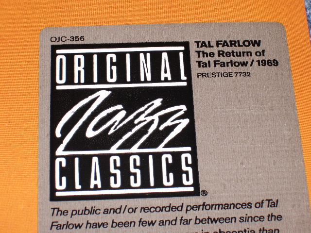 画像: TAL FARLOW - THE RETURN OF TAL FARLOW / 1989 US REISSUE SEALED LP 