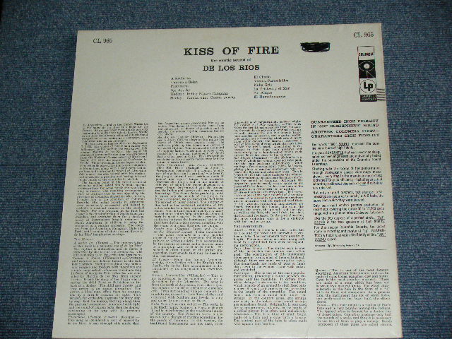 画像: DE LOS RIOS - KISS OF FIRE  / 1957 US ORIGINAL 360 Sound Label MONO LP